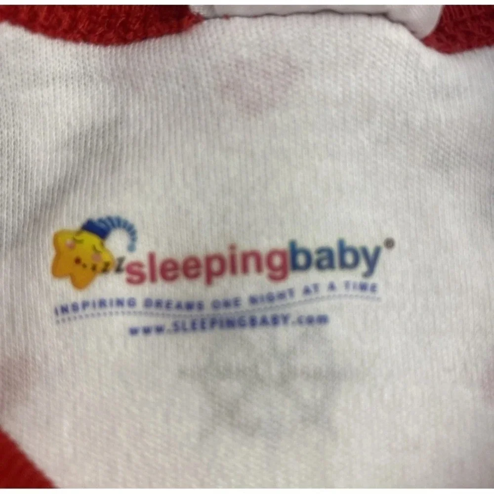 Sleeping Baby Bodysuit Pants Set Kids 3M Red White Nautical Anchor Ship Wheel